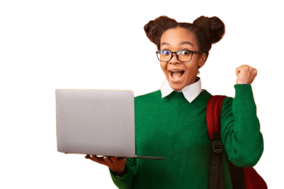 Student with laptop